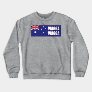 Wagga Wagga City in Australian Flag Crewneck Sweatshirt